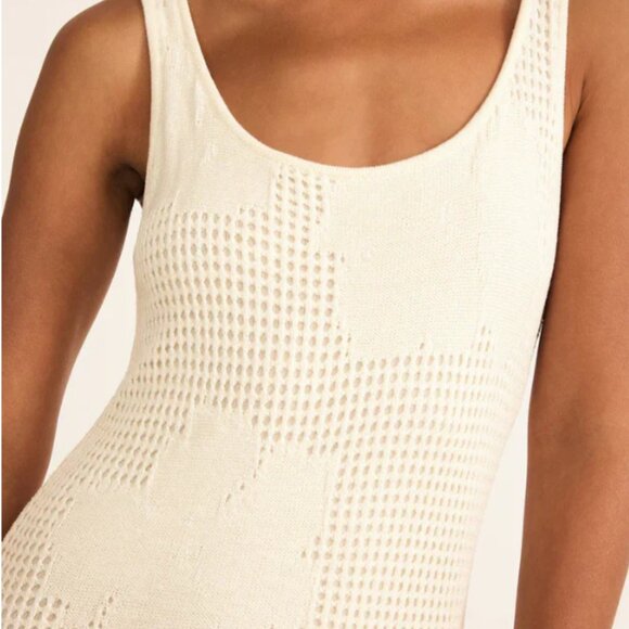 Z SUPPLY Praya Fleur Crochet Midi Dress in Natural XS BRAND NEW - Picture 3 of 13